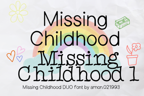 Missing Childhood Font: A Playful Typeface for Digital Branding